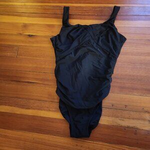 LANDS END 4P BLACK BATHING SUIT